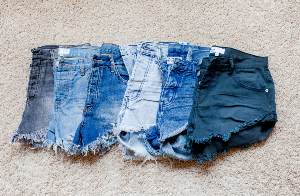 cheap blue jean shorts